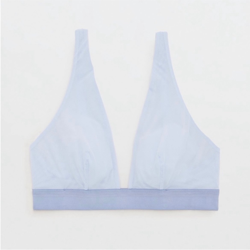 Aerie Smoothez Mesh Plunge Bralette SMALL NWT